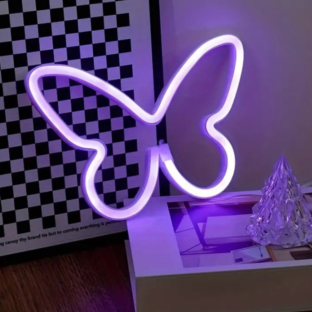 Purple Butterfly Neon Light Sign